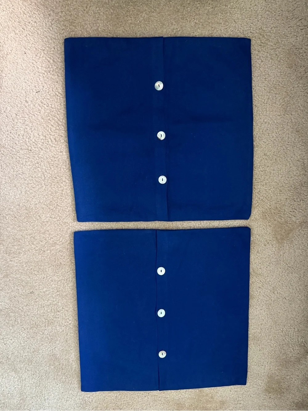 West Elm Navy Blue Pillow Covers